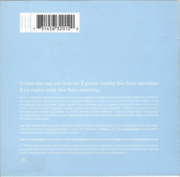 Boyzone : I Love The Way You Love Me (CD, Single, Ltd)