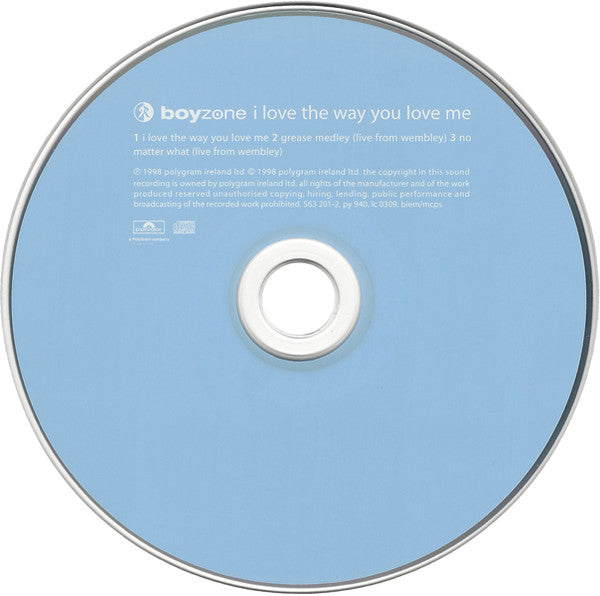 Boyzone : I Love The Way You Love Me (CD, Single, Ltd)