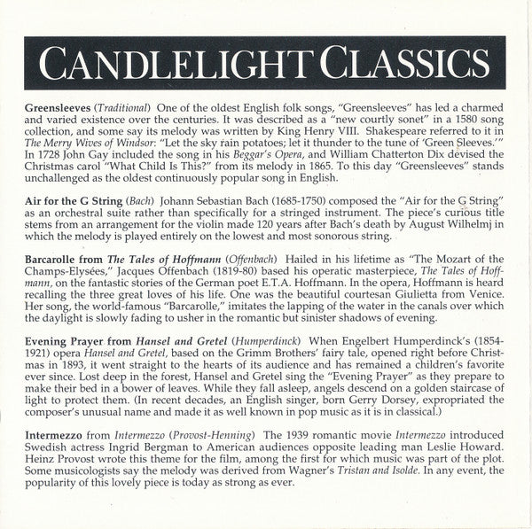 The London Promenade Orchestra : Candlelight Classics (CD, Comp, RM)