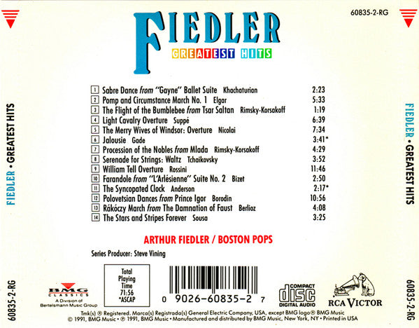 Arthur Fiedler : Greatest Hits (CD, Comp)