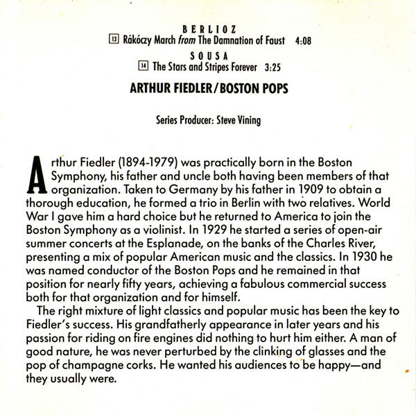 Arthur Fiedler : Greatest Hits (CD, Comp)