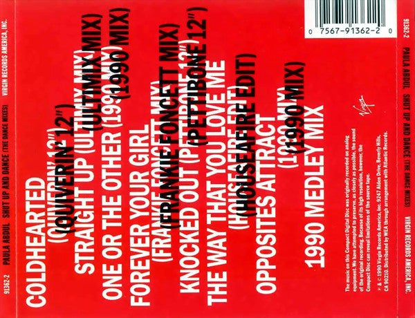 Paula Abdul : Shut Up And Dance (The Dance Mixes) (CD, Comp)