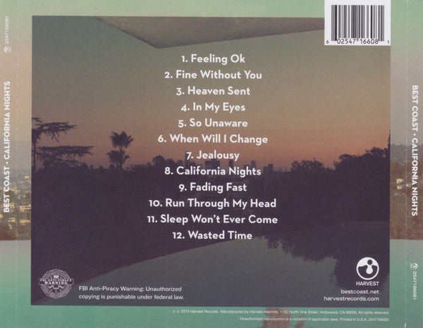 Best Coast : California Nights (CD, Album)