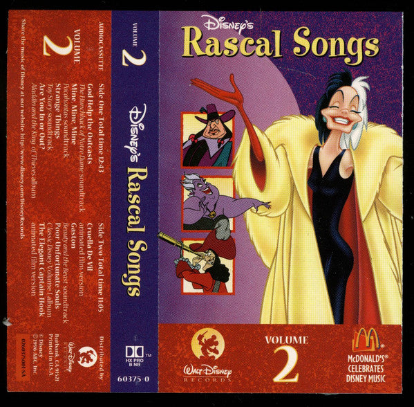 Various : Disney's Rascal Songs, Volume 2 (Cass, Comp)