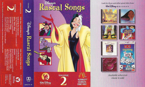Various : Disney's Rascal Songs, Volume 2 (Cass, Comp)