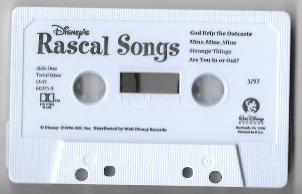 Various : Disney's Rascal Songs, Volume 2 (Cass, Comp)