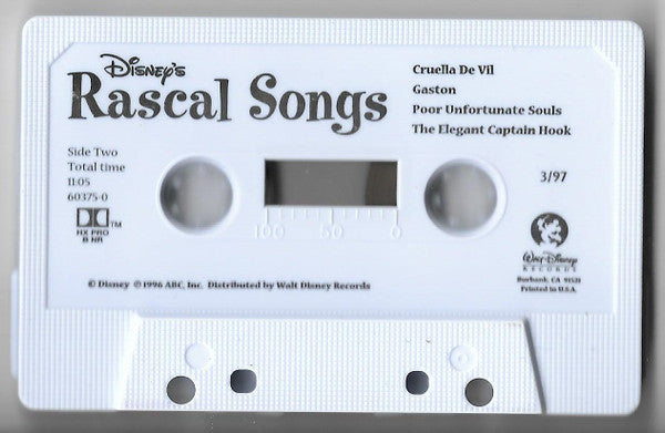 Various : Disney's Rascal Songs, Volume 2 (Cass, Comp)