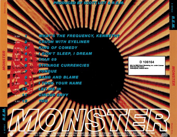 R.E.M. : Monster (CD, Album, Club, SRC)