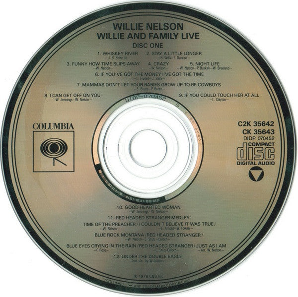 Willie Nelson : Willie And Family Live (2xCD, Album, RE)