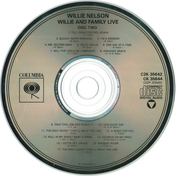 Willie Nelson : Willie And Family Live (2xCD, Album, RE)