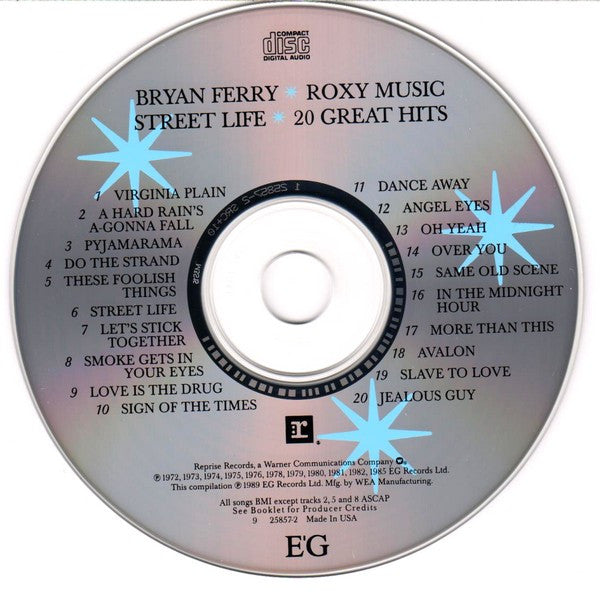 Bryan Ferry / Roxy Music : Street Life - 20 Great Hits (CD, Comp, RE, RM, SRC)