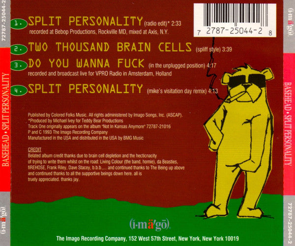 Basehead : Split Personality (CD, Single)