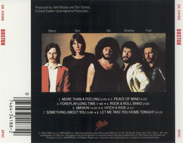 Boston : Boston (CD, Album, RE, RP, Son)