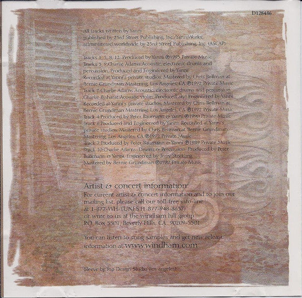 Yanni (2) : Love Songs (CD, Comp, Club)