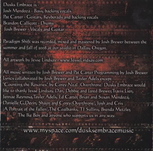 Dusks Embrace : Paradigm Shift (CD, Album)