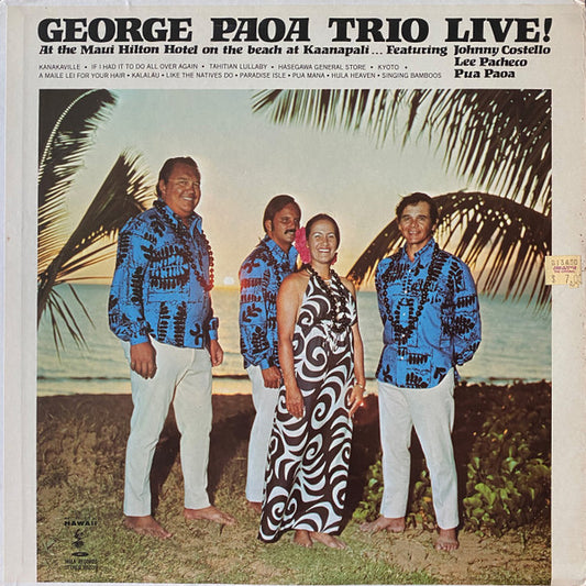 George Paoa Trio : Live! (LP, Album)