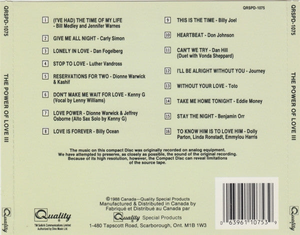 Various : The Power Of Love 3 (CD, Comp)