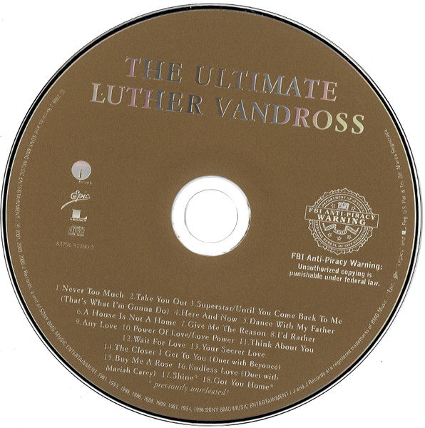 Luther Vandross : The Ultimate Luther Vandross (CD, Comp)