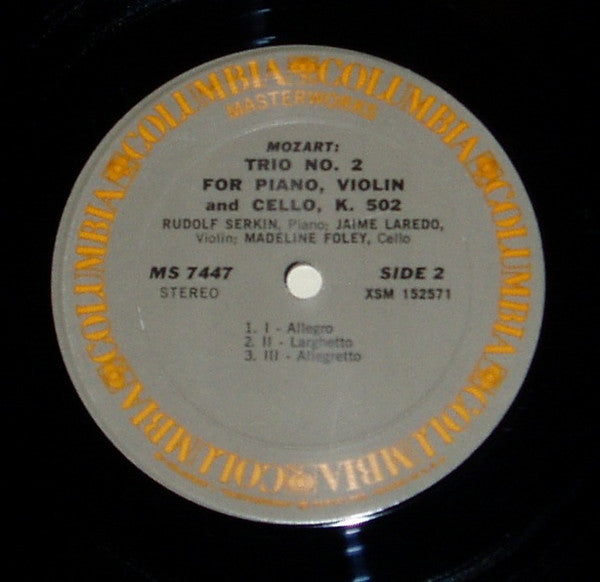 Wolfgang Amadeus Mozart, Rudolf Serkin - Music From Marlboro / 20th Anniversary. Piano Trio In B-Flat, K. 502; Clarinet Quintet, K. 581 (LP) (G+) - Endless Media