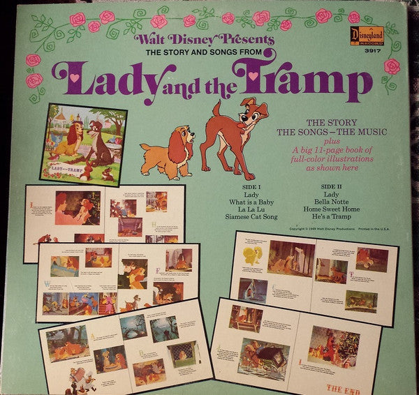 Unknown Artist : The Story And Songs From Lady And The Tramp (LP, Album, Gat)