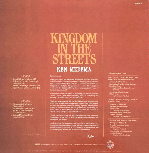 Ken Medema : Kingdom In The Streets (LP)