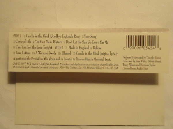 John White (27), Debbie Grant, Tracey Wilson And Morrison Taylor : England's Rose: A Tribute To The Music Of Elton John (Cass, Album)