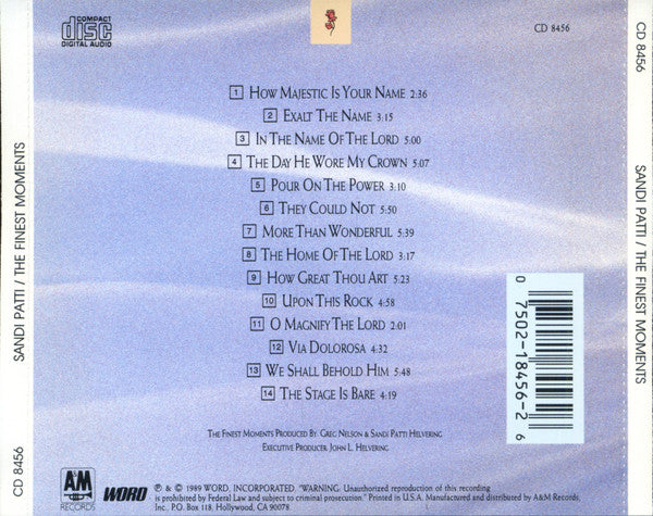Sandi Patty : The Finest Moments (CD, Comp)