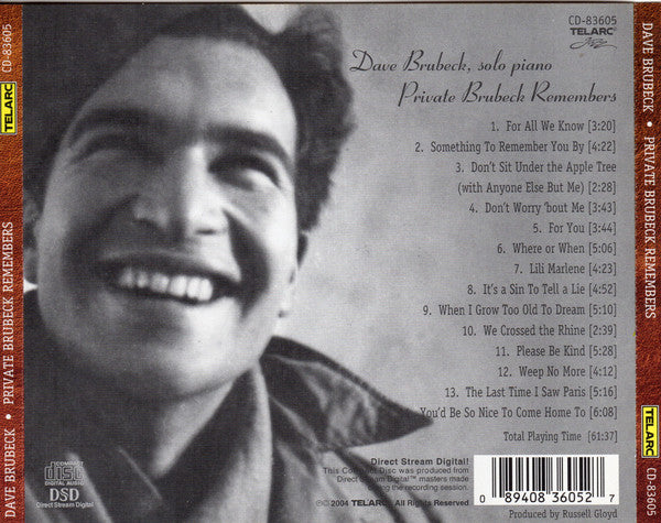 Dave Brubeck : Private Brubeck Remembers (2xCD, Album, Ltd)