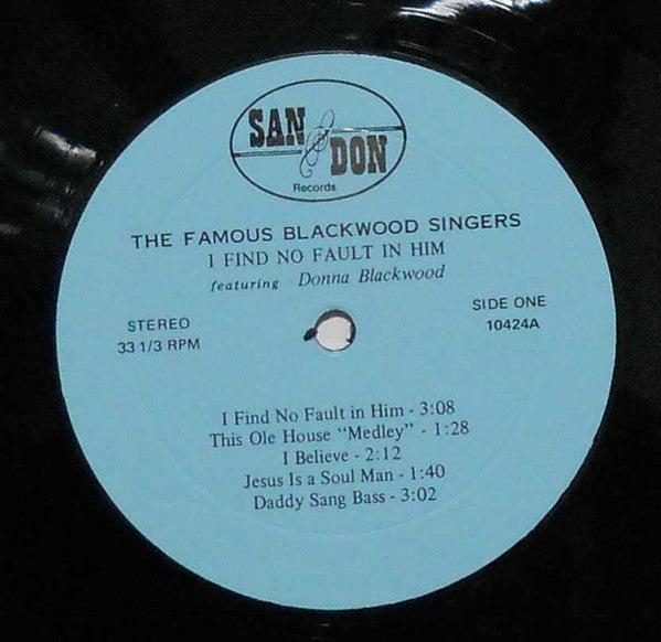 The Blackwood Singers Featuring Donna Blackwood : I Find No Fault In Him (LP)