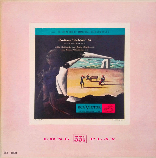 Ludwig van Beethoven, Arthur Rubinstein, Jascha Heifetz, Emanuel Feuermann : "Archduke" Trio No. 7, In B-Flat, Op. 97 (LP, Mono)