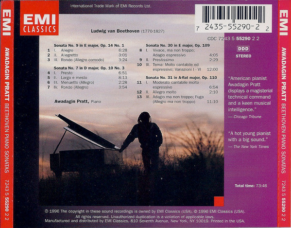 Awadagin Pratt : Beethoven Piano Sonatas (CD, Album)