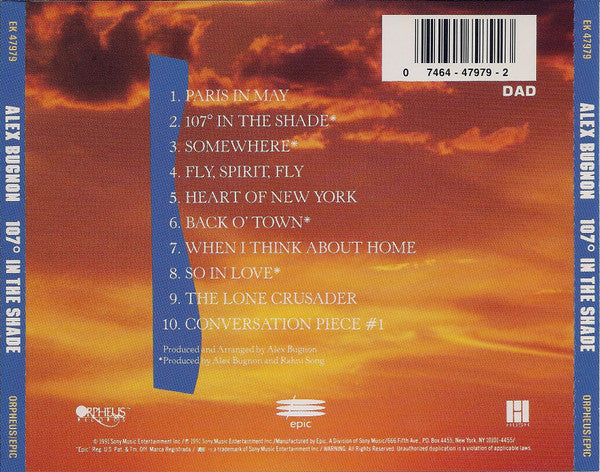 Alex Bugnon : 107° In The Shade (CD, Album, RP)