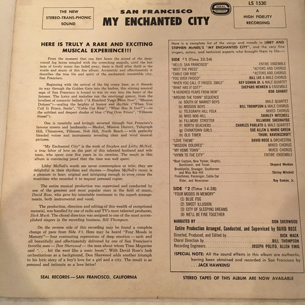 David Rose & His Orchestra, Stephen McNeil, Libby McNeil : San Francisco: My Enchanted City (LP, Album)