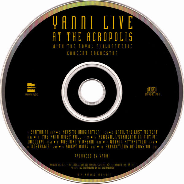 Yanni (2) With The Royal Philharmonic Concert Orchestra : Live At The Acropolis (CD, Album, Dis)