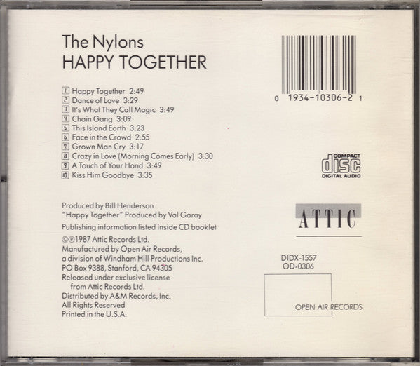 The Nylons : Happy Together (CD, Album, Nip)