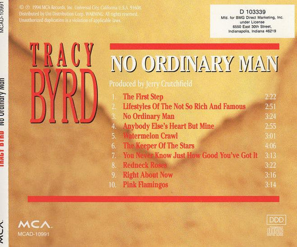 Tracy Byrd : No Ordinary Man (CD, Album, Club, BMG)