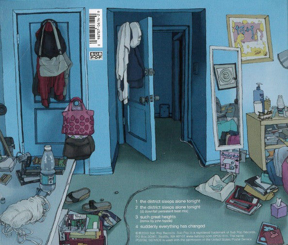 The Postal Service : The District Sleeps Alone Tonight (CD, Single, RP)
