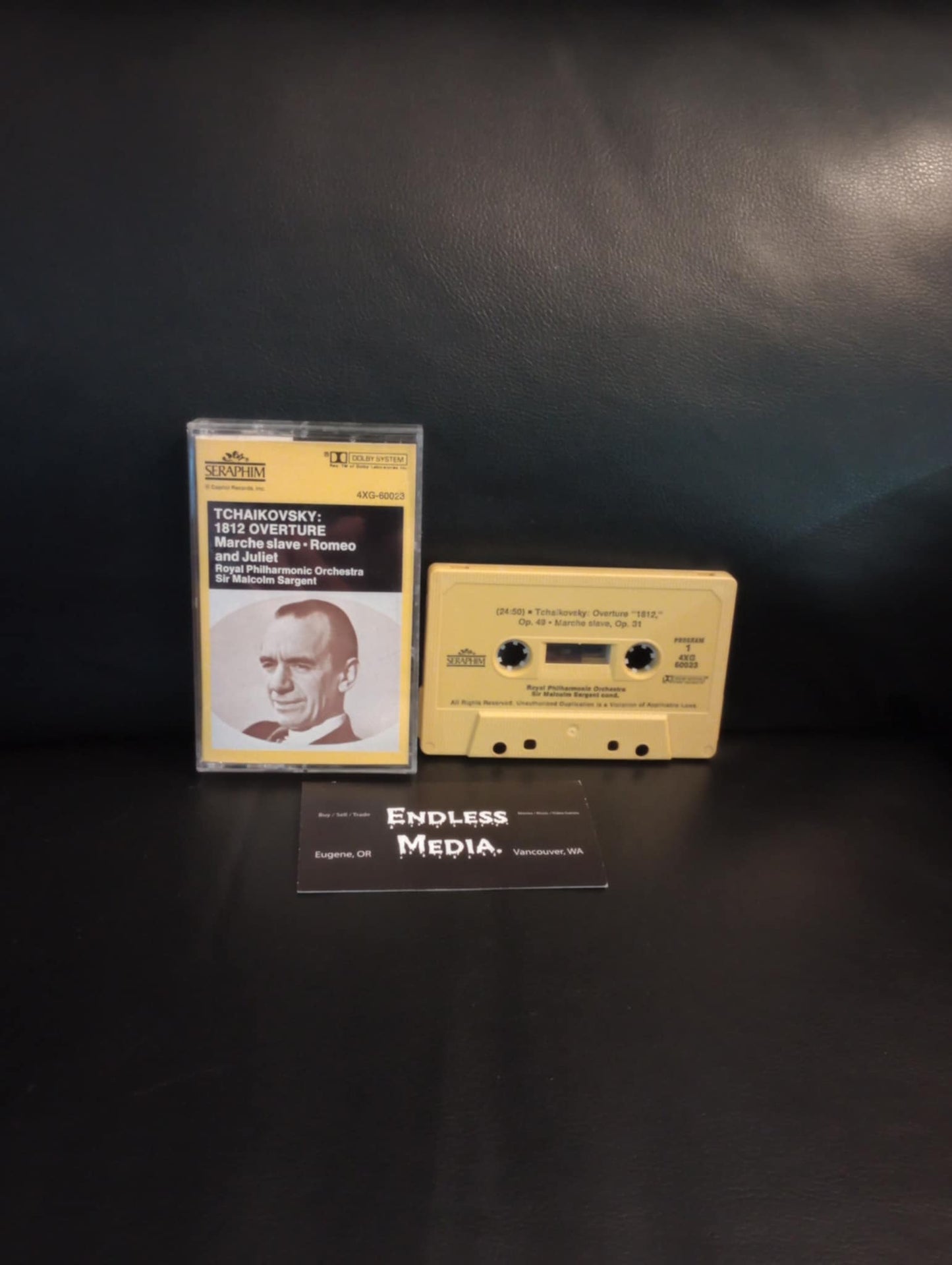 Pyotr Ilyich Tchaikovsky / Royal Philharmonic Orchestra, Sir Malcolm Sargent - "1812" - Marche Slave - Romeo & Juliet - Sleeping Beauty Waltz (Cassette) (VG+)