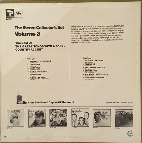 Various : The Stereo Collector's Set, Volume 3 - The Best Of The Great Songs With A Folk-Country Accent (LP, Comp, Ltd)