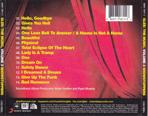 Glee Cast : Glee: The Music, Volume 3 Showstoppers (CD, Album)