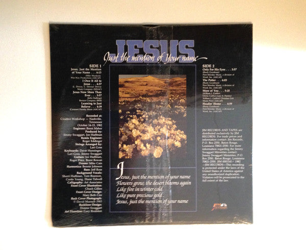 Jimmy Swaggart : Jesus, Just The Mention Of Your Name (LP, Album)