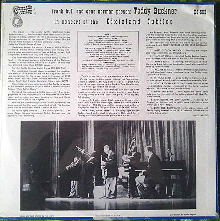 The Teddy Buckner Band : In Concert At The Dixieland Jubilee (LP, Album, RE)