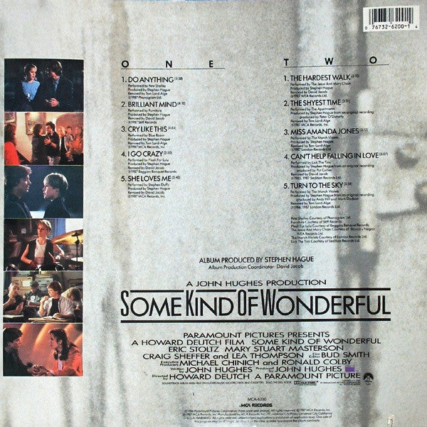 Various : Some Kind Of Wonderful (Music From The Motion Picture Soundtrack) (LP, Album, Comp, Eur)