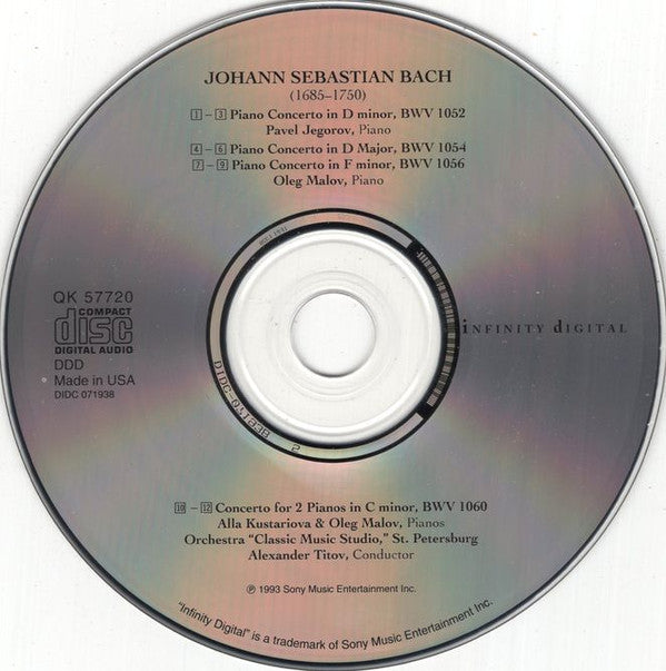 Johann Sebastian Bach - Keyboard Concertos (CD) (VG+) - Endless Media