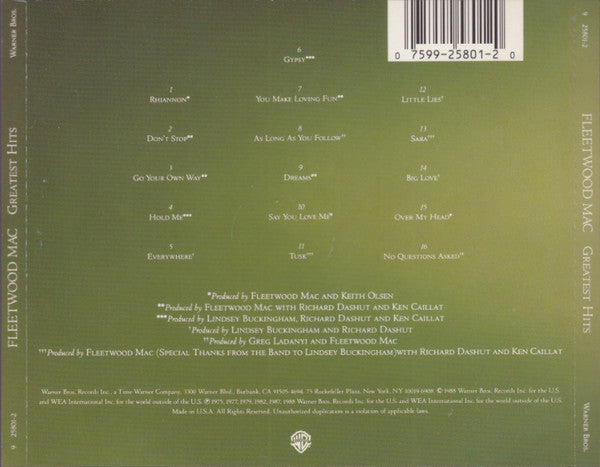 Fleetwood Mac : Greatest Hits (CD, Comp, RE)