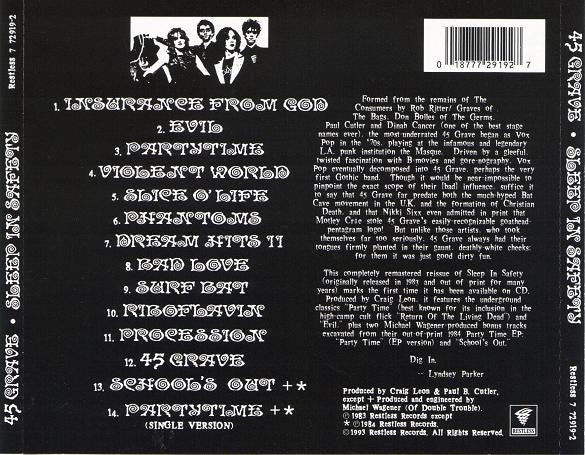 45 Grave : Sleep In Safety (CD, Album, RE, RM)