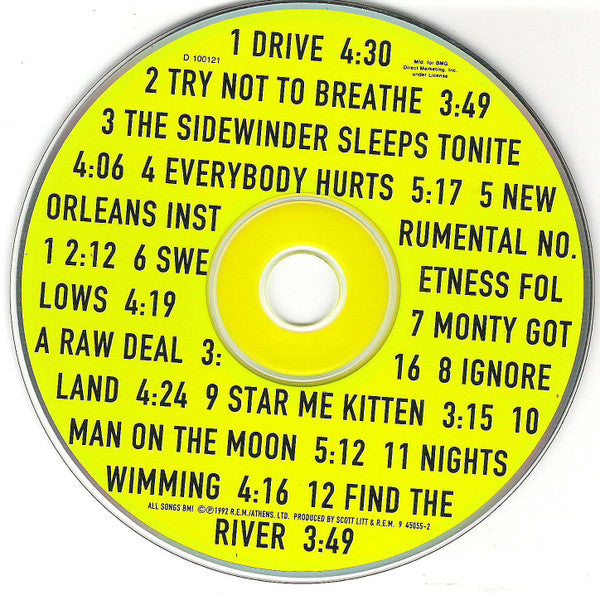 R.E.M. : Automatic For The People (CD, Album, Club, BMG)