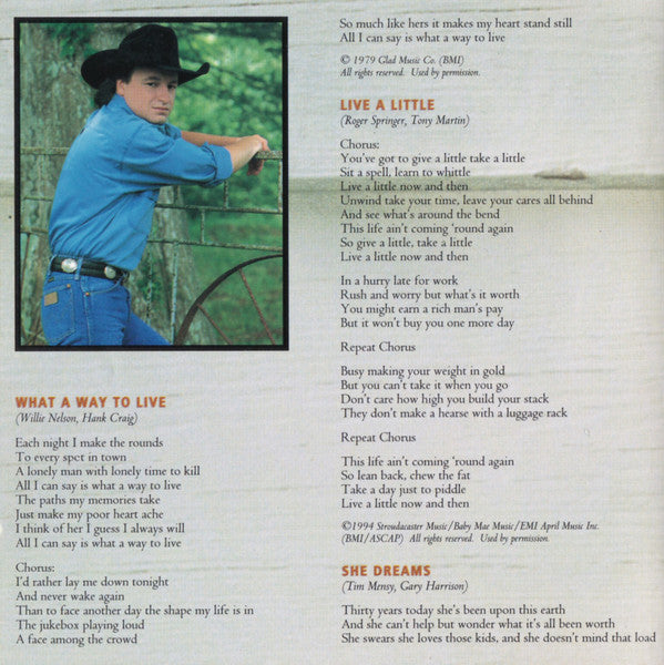 Mark Chesnutt : What A Way To Live (CD, Album, Club)