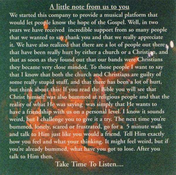 Various : Take Time To Listen Vol. III Music For Meals (CD, Smplr)