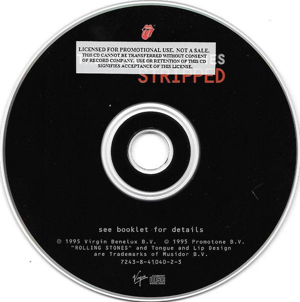 The Rolling Stones : Stripped (CD, Album, Enh, Promo)